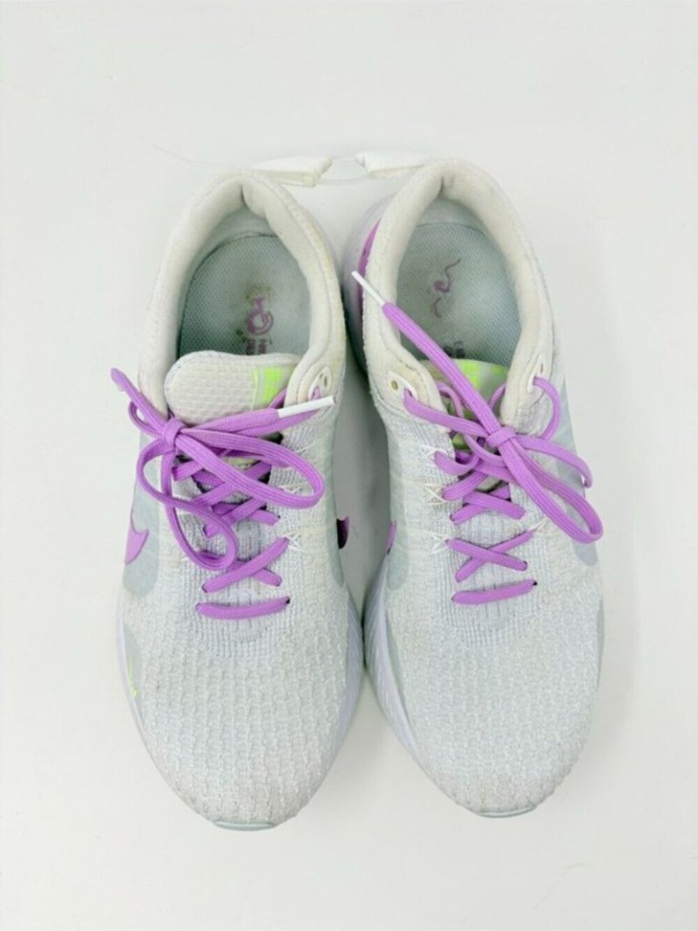 Nike React Infinity 3 Road Running Shoe Sneaker White Purple Size 9.5 - Picture 3 of 11
